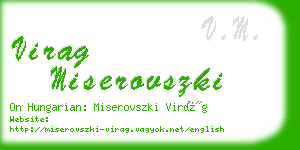 virag miserovszki business card